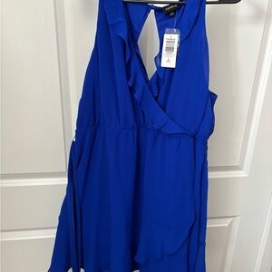 Torrid Electric Blue Chiffon Mini Dress